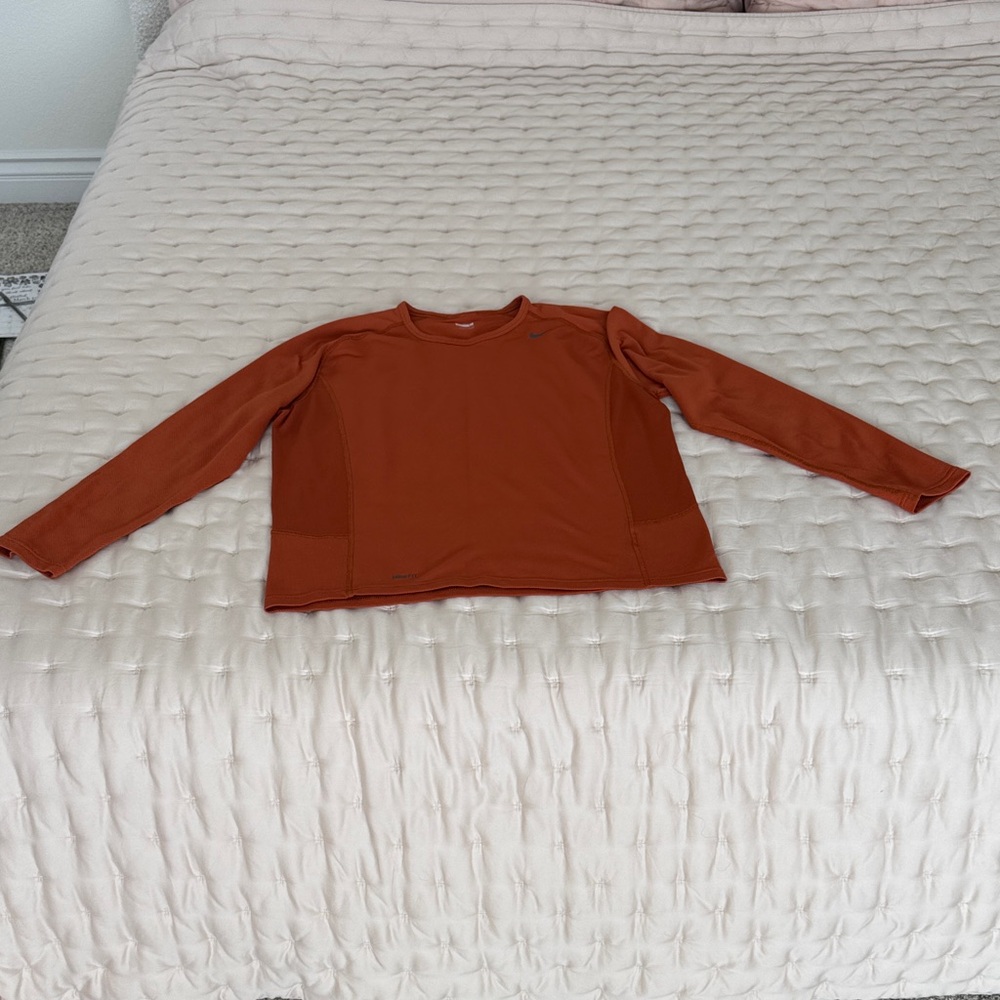 Nike Fit Dry Orange Long-Sleeve Performance Top Men’s size L